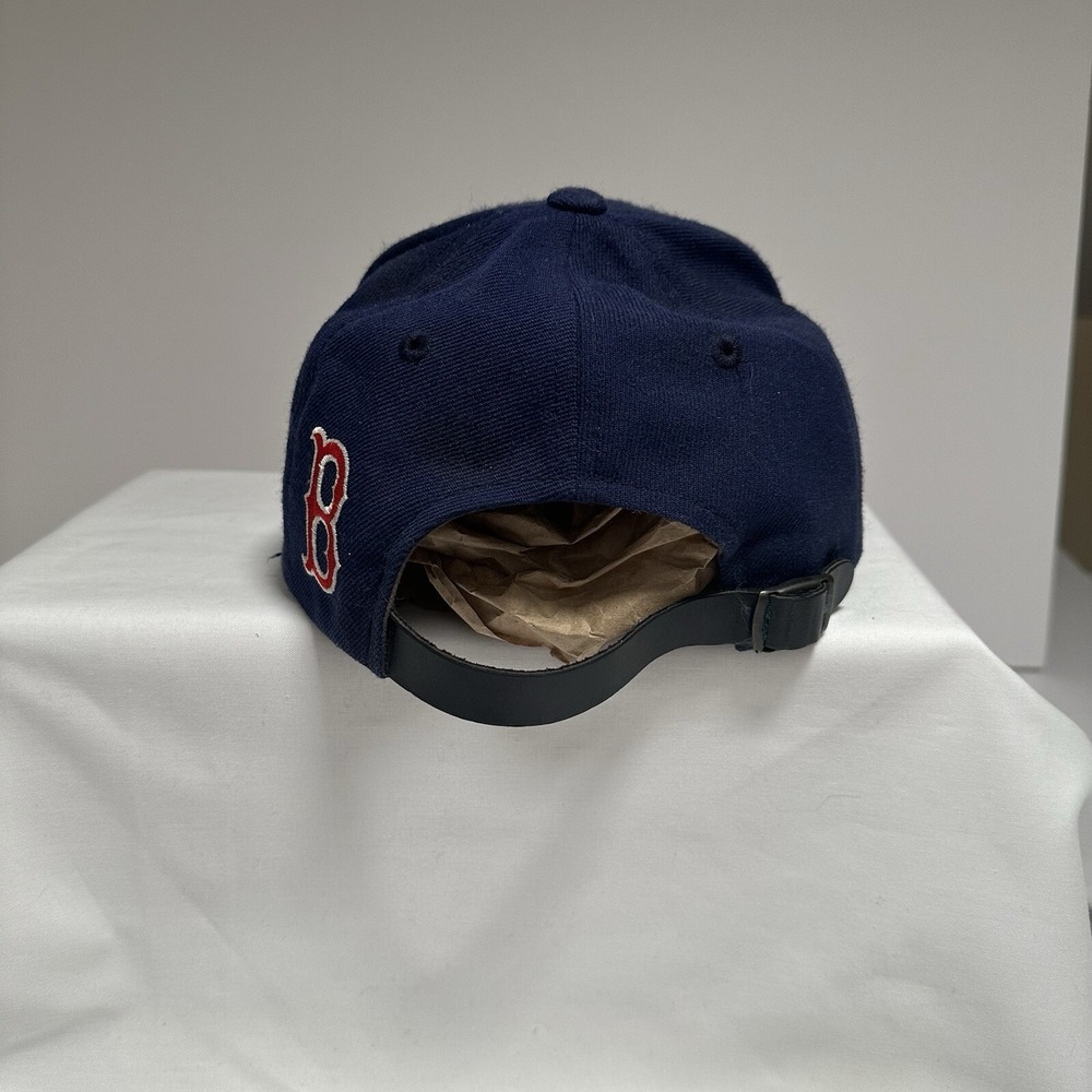 Boston Red‎ Sox MLB Medallion Cap Wool Blend Blue Strap Back Annco - Picture 2 of 7